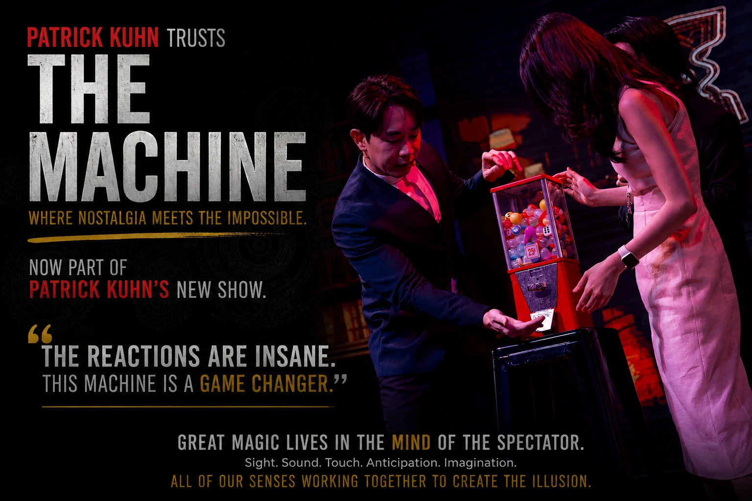 Patrick Kuhn trusts The Machine. Where nostalgia meets the impossible. Now part of Patrick Kuhn's new show. The reactions are insane, this machine is a game changer.